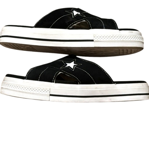 Converse | NWT One Star Criss Cross Black And White Sandals | Woman's Size 8 - Picture 12 of 12